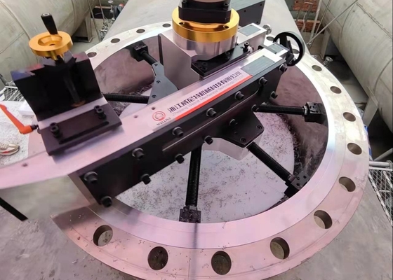 ID Mount Automatic Feed Flange Facing Machine For Wind Power Plant